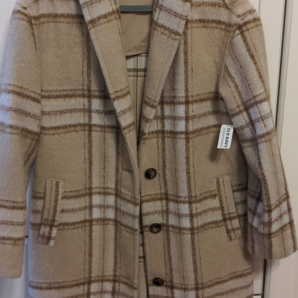 Plaid Soft-Brushed Overcoat for Women